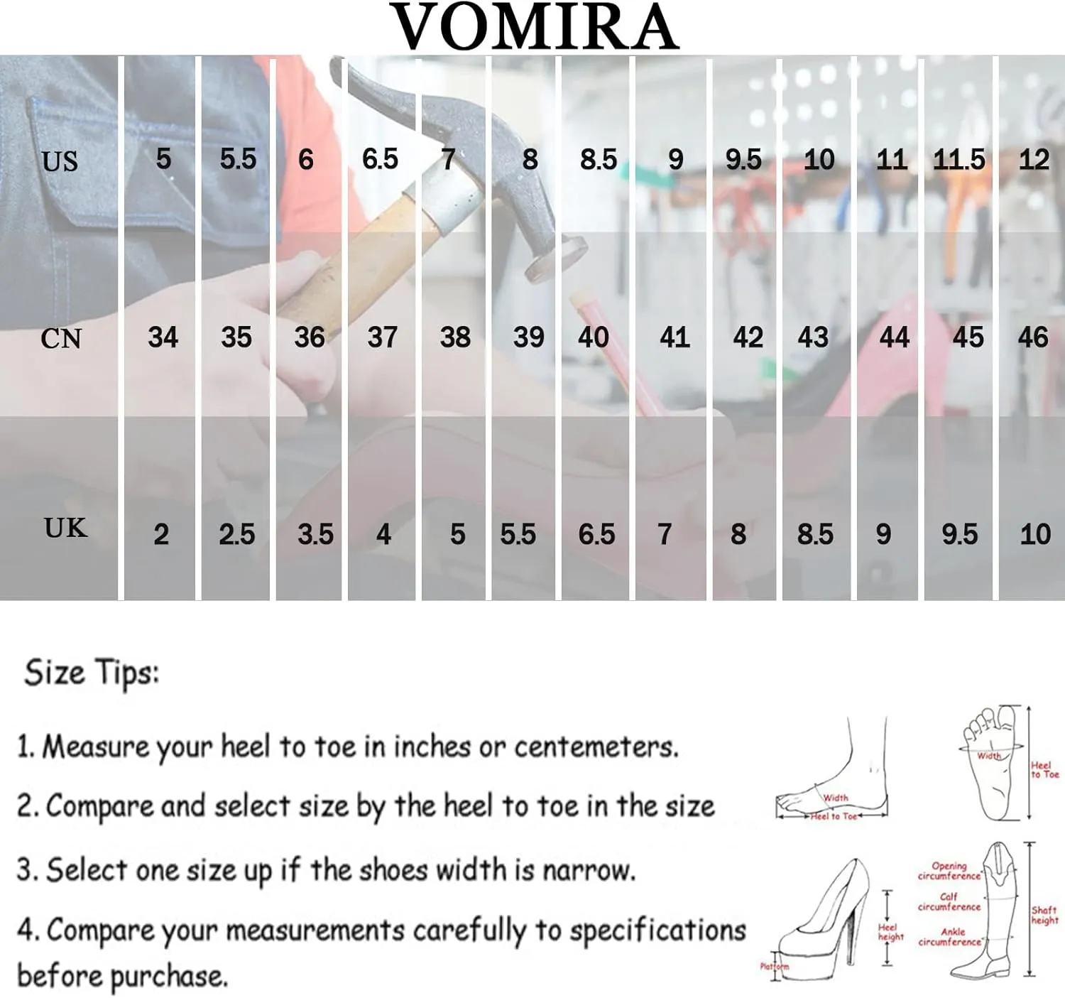 VOMIRA Pointed Toe Western Boots for Women Fall Winter Chunky Block Cork Heel Pull On Mid Calf Boots Outdoor Cowboy Boots