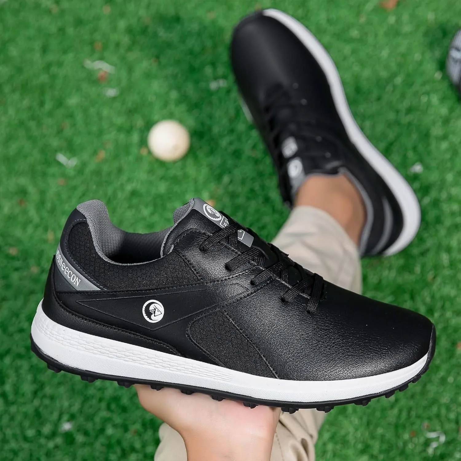 Waterproof Golf Shoes for Mens Lightweight Outdoor Comfortable Golf Training Spikeless Non-Slip Sneakers