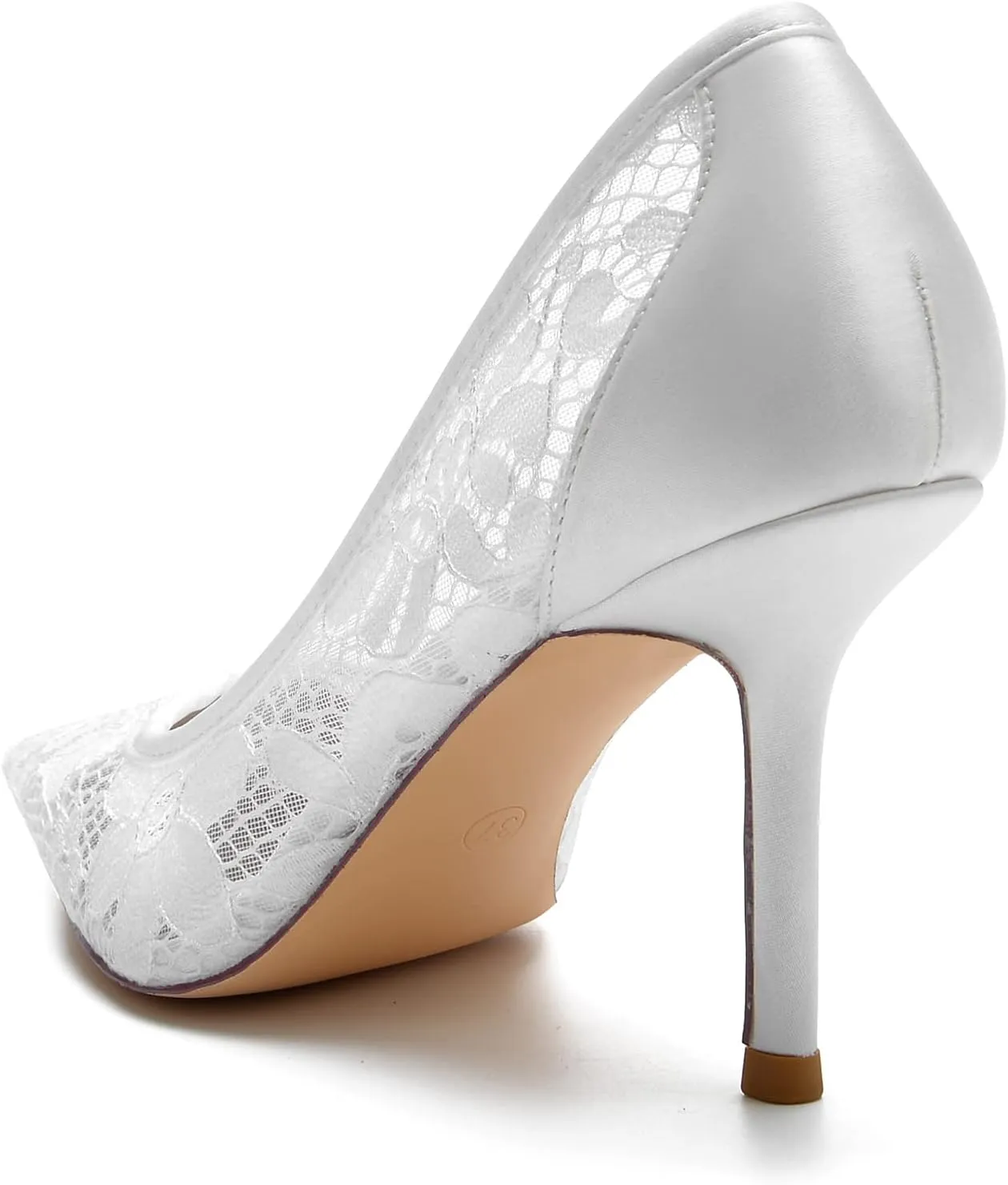 Wedding Bridal Shoes Womens High Heels Back Sexy Stiletto Wedding Pointed Toe Dress Pumps Shoes 8.5Cm