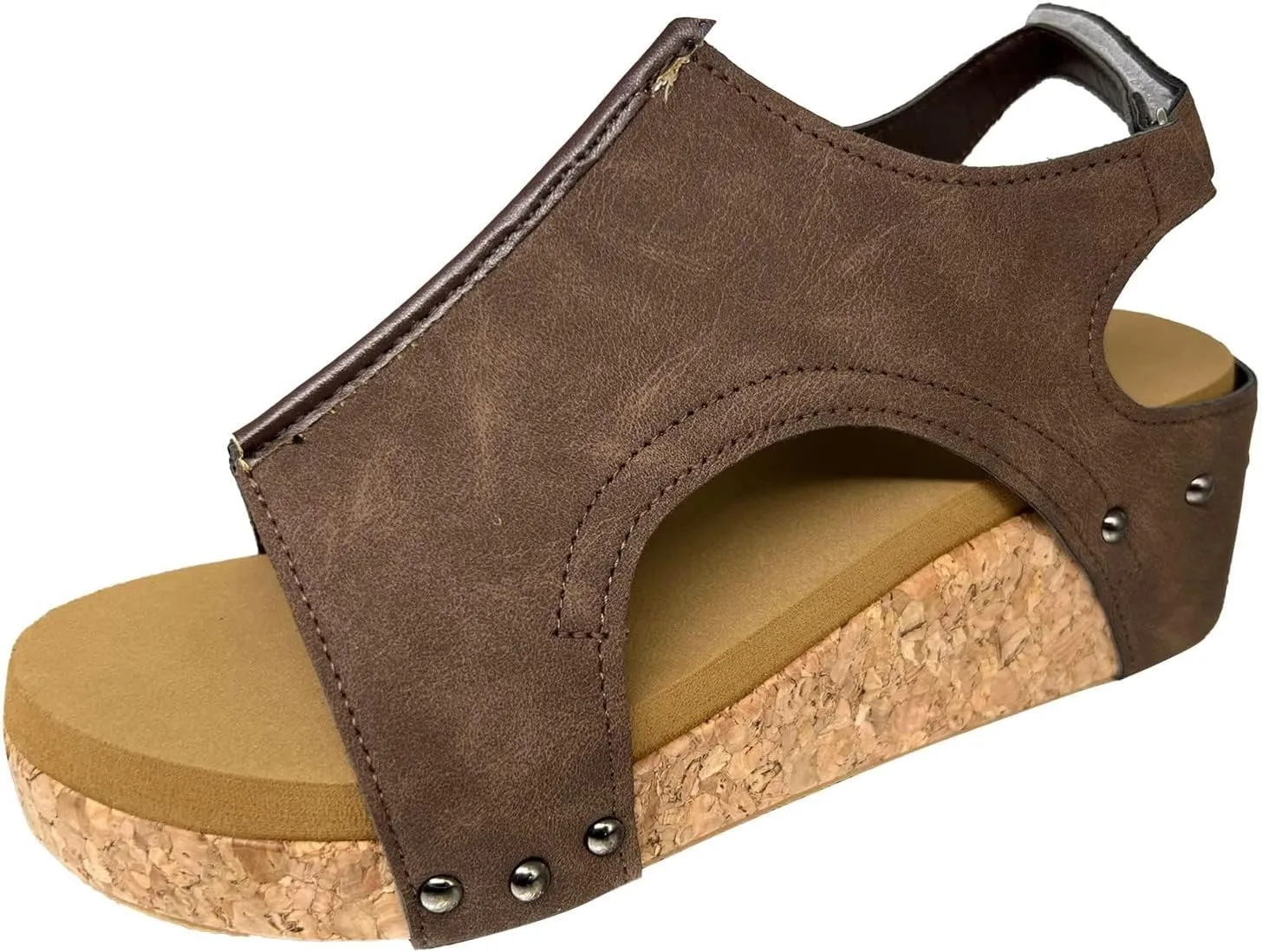 Wedge Sandals for Women Dressy Summer Orthopedic Sandals for Women Bohemia Buckle Ankle Strap Wedge Sandals 2025 Open Toe Flip-Flops Summer Casual Low Wedges Walking Strappy Slip on Sandals