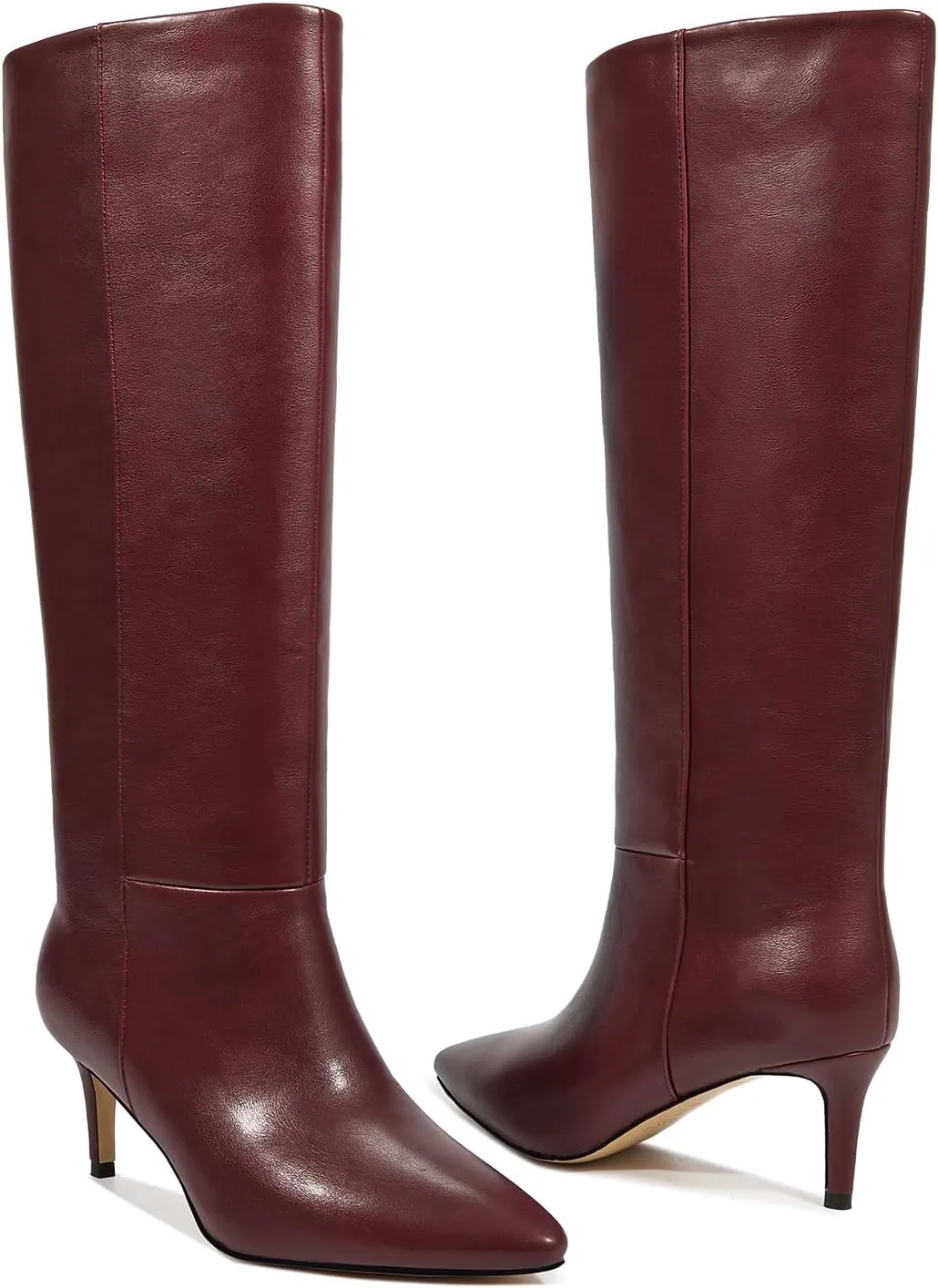 wetkiss Knee High Boots for Women, with Kitten Heel and Pointed Toe Design, Classic and Sexy