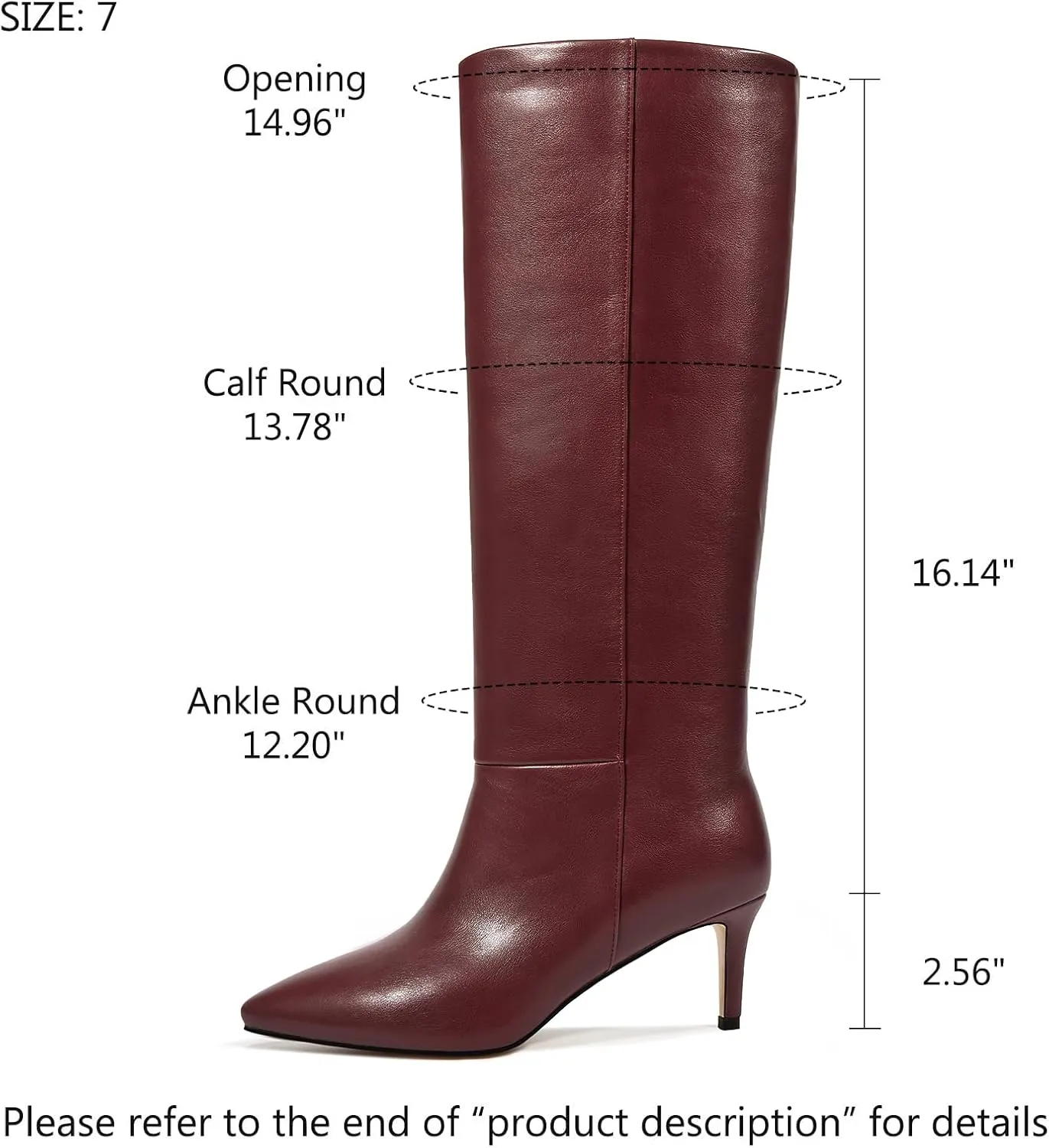 wetkiss Knee High Boots for Women, with Kitten Heel and Pointed Toe Design, Classic and Sexy