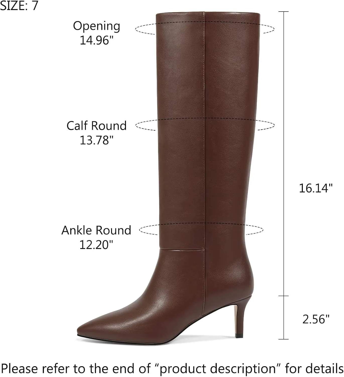 wetkiss Knee High Boots for Women, with Kitten Heel and Pointed Toe Design, Classic and Sexy
