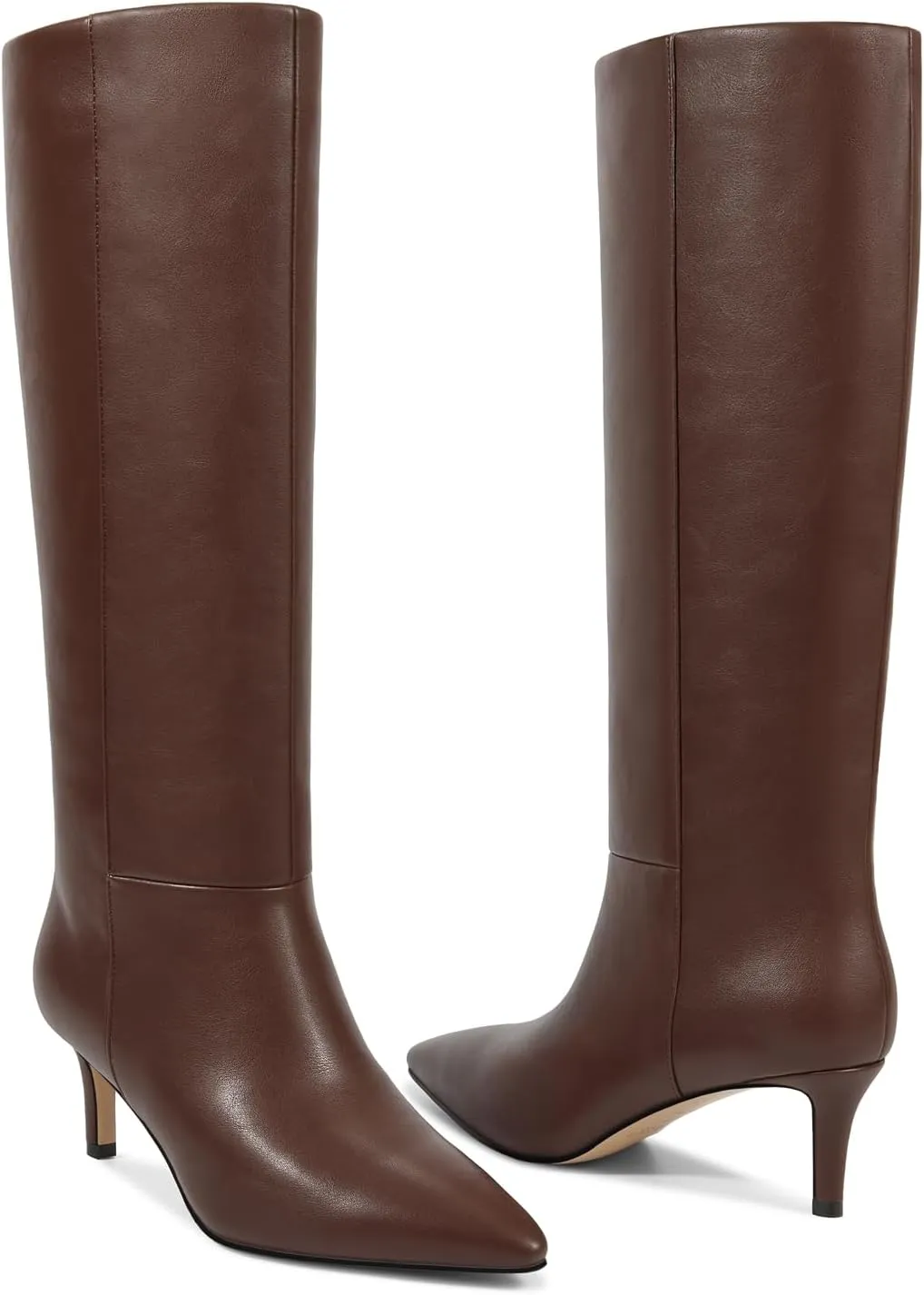 wetkiss Knee High Boots for Women, with Kitten Heel and Pointed Toe Design, Classic and Sexy