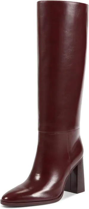 wetkiss Knee High Boots Women with No Zipper Slip On Boots for Work Date Dress Party Club Shoes