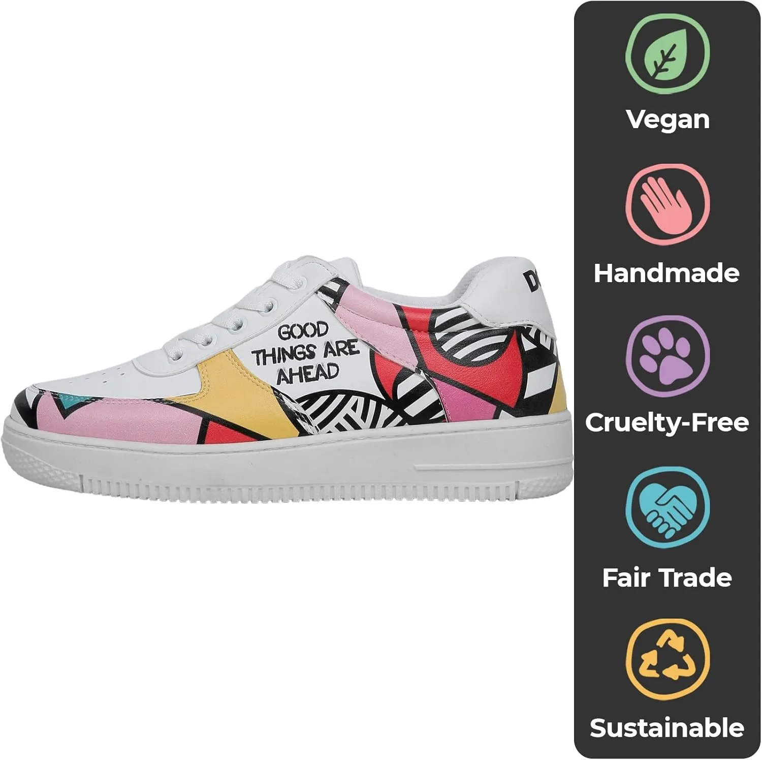 White Sneakers for Women - Handmade Women's Fashion Sneakers, Vegan Leather and Unique Design Dice Sneakers