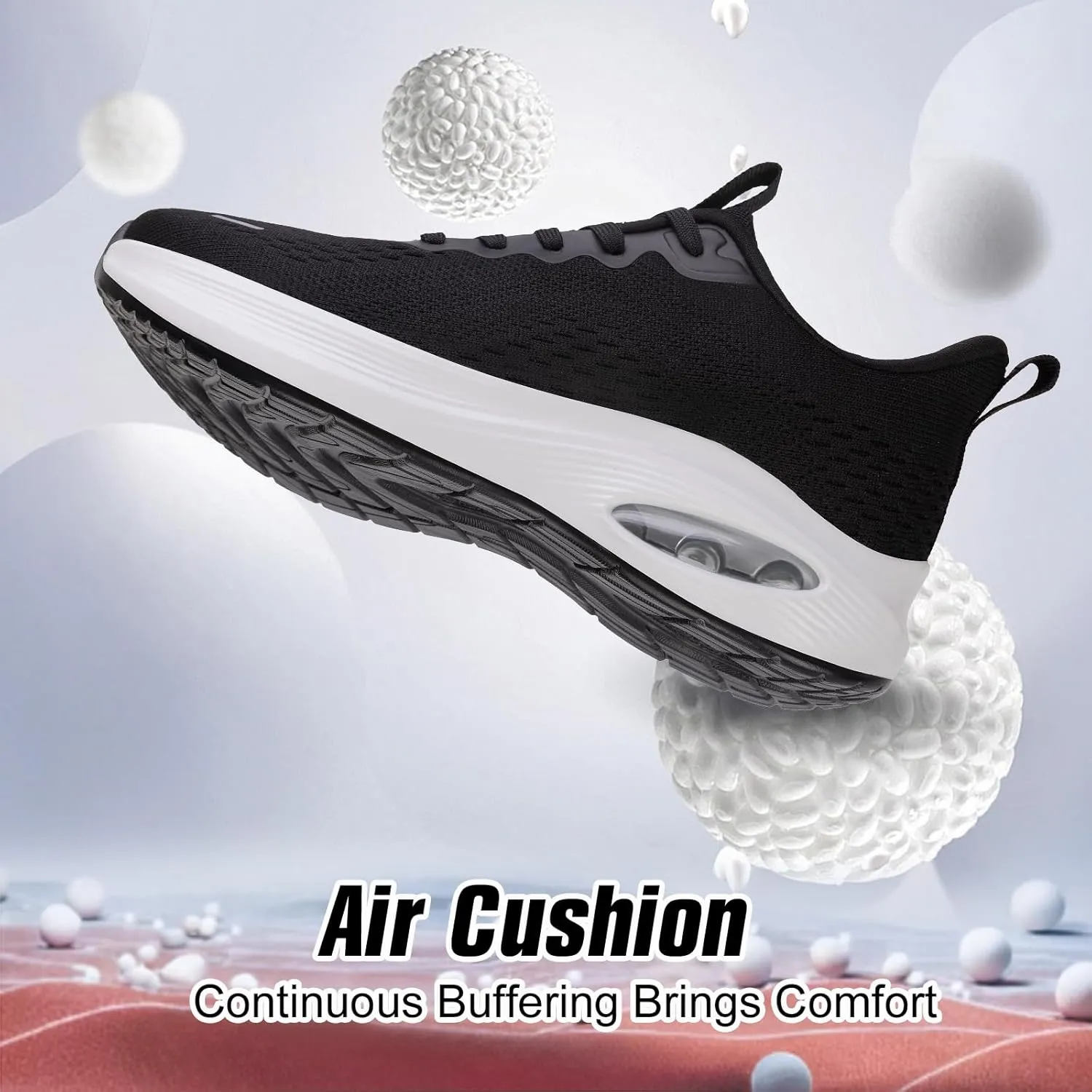 Wide Toe Box Shoes Women Air Cushion Running Shoes Extra Wide Width Sneakers Ultra Light Tennis Arch Support Walking Diabetic Plantar Fasciitis Athletic