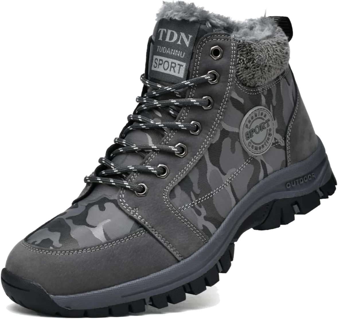 Winter Boots for Men Women Warm Lined Non Slip Hiking Boot Outdoor Waterproof Snow Boots