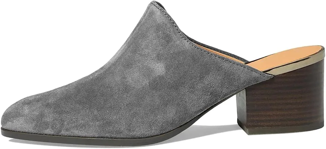 Women Chunky Block Heel Mules Pointed Closed Toe Suede Mule Sandals Slip-On Stacked Heels Booties Backless 2" Heeled Slide Shoes Comfort Fashion Casual Office Homecoming Retro 4-11 M US