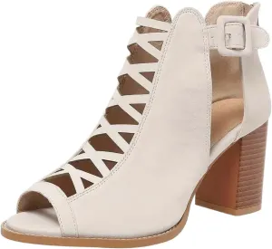 Women Elegant High Heel Sandals Dressy Casual Work Office Sandal Stacked Heels Retro Open Toe Shoes 2025 New