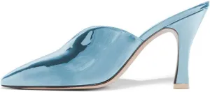 Women Pointed Toe Spool High Heel Mules Pumps Backless Slide Sandals Party Dress Shoes Size 4-15 US