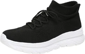 Women Walking Shoes Sock Sneakers Slip-On Breath Tennis Shoes Womens Mesh Casual Dress Shoes White Platform Sneakers White Tennis Shoe Cross Trainer Shoe