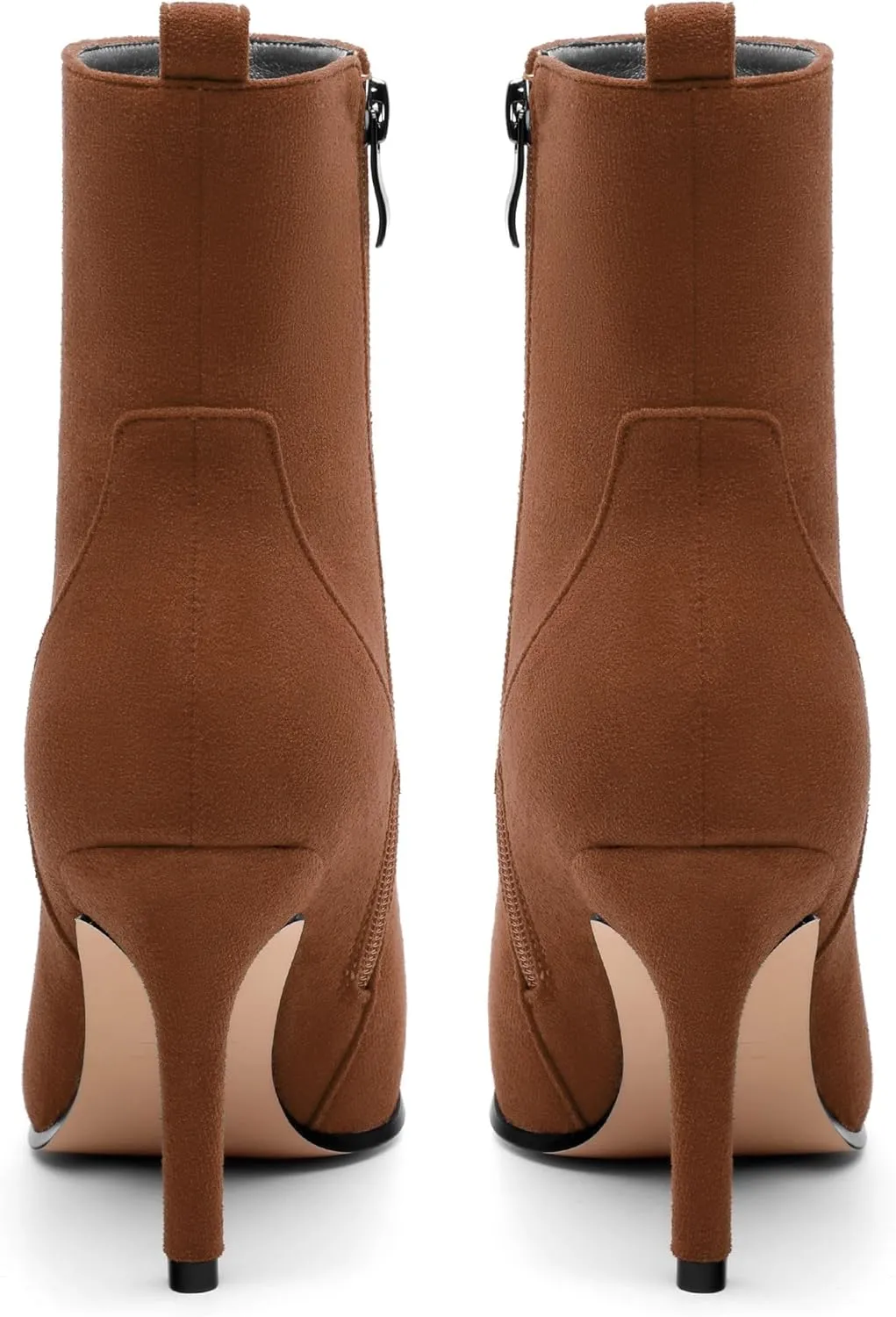 Womens Ankle Boots, Pointed Toe High Heel Ankle Booties for Women, Womens Stilettos Short Boots Zipper 3.6",Women Shoes for Workpalce, Street and Banquet.