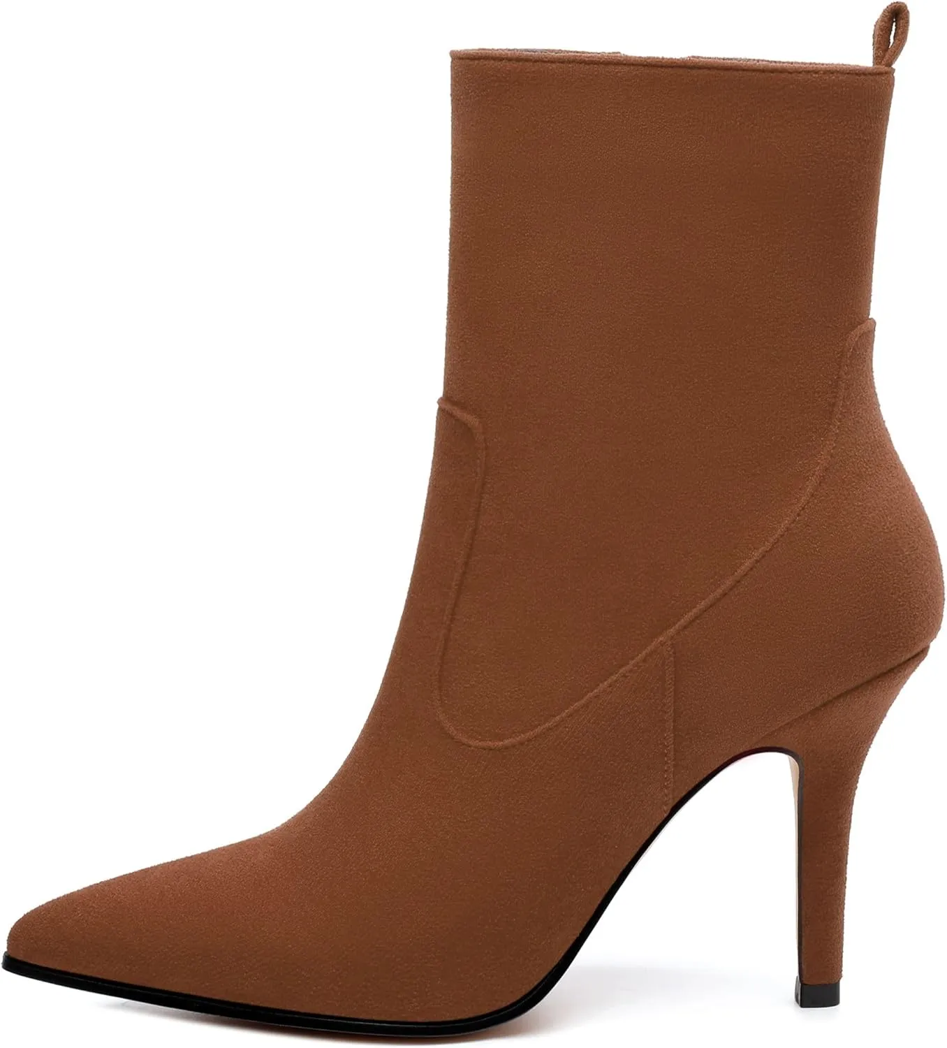 Womens Ankle Boots, Pointed Toe High Heel Ankle Booties for Women, Womens Stilettos Short Boots Zipper 3.6",Women Shoes for Workpalce, Street and Banquet.
