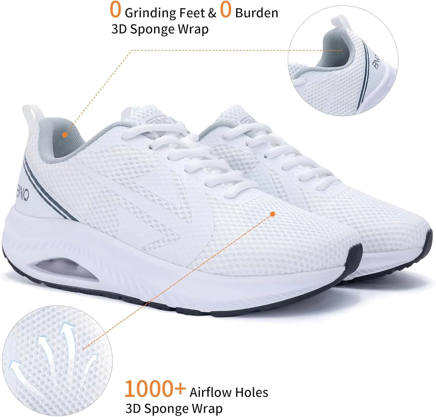 Womens Arch Support Walking Shoes Wide Toe Box Orthotic Sneakers Air Tennis Shoes for Plantar Fasciitis Pain Relief, Size 6-11
