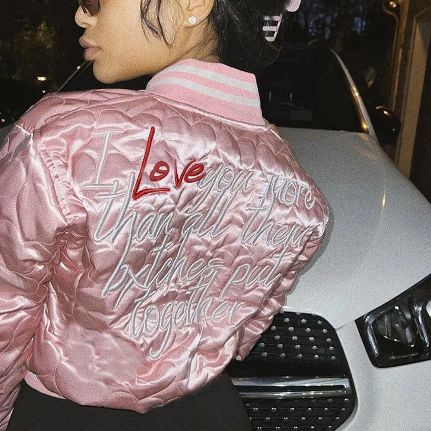 Women's Baseball Varsity Jacket Cropped Bomber Quilted Jackets Vintage Casual Lightweight Crop Top Coat