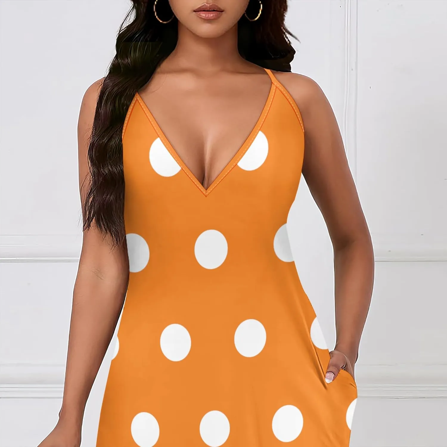 Women's Boho Ankle-Length Spaghetti Strap Sexy V-Neck Maxi Dress Summer Beach Vacation Cocktail Party Dress XS-3XL
