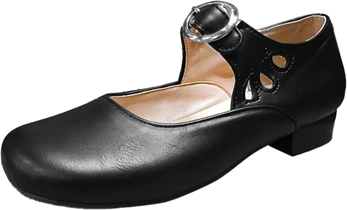 Women's Breathable Slip On Loafers Comfortable Casual Shoes for Walking Lightweight Chunky Heel Everyday Wear