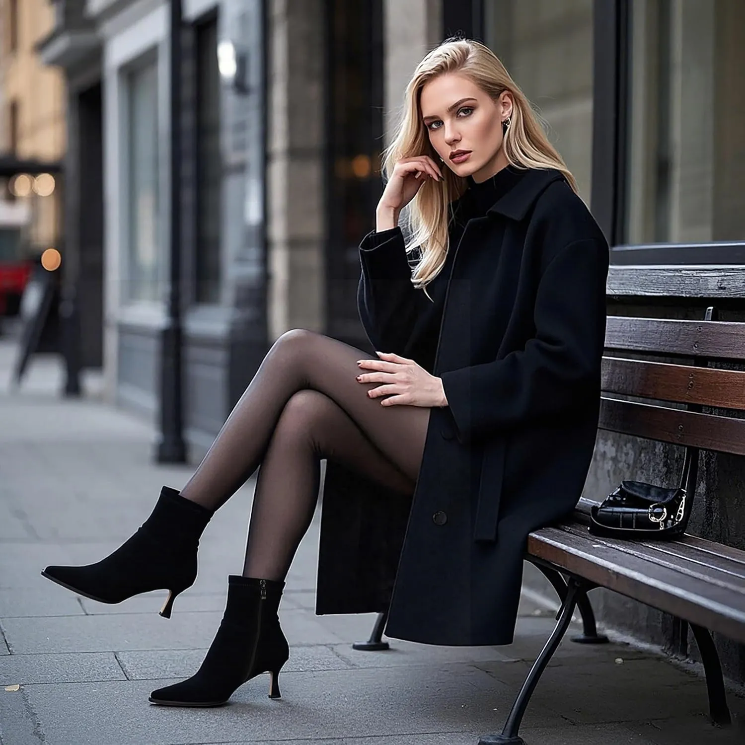 Womens Brown Suede Fall Boots with Side Zip, Ankle, Mid Calf, Pointed Toe, Kitten Heel, Dressy, Short Boots