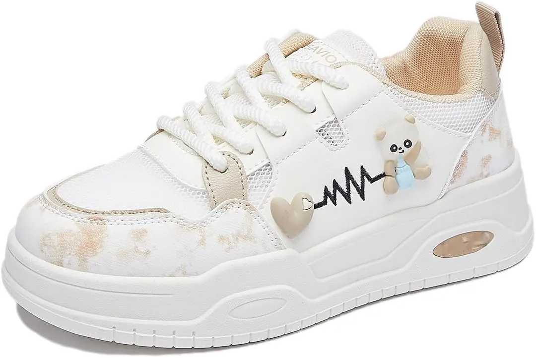 Women's Casual Breathable Sneakers Y2K Cute Comfort Platform Walking Shoes Campus