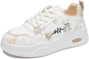 Women's Casual Breathable Sneakers Y2K Cute Comfort Platform Walking Shoes Campus