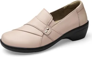 Women's Comfortable & Lightweight Leather Loafers Slip-Ons Stylish Business Casual Dress Shoes Work Office Everyday Walking Shoes for Women
