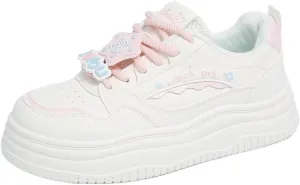 Women's Cute Platform Sneakers Y2K Lightweight Comfort Walking Casual Shoes Sport Work Campus
