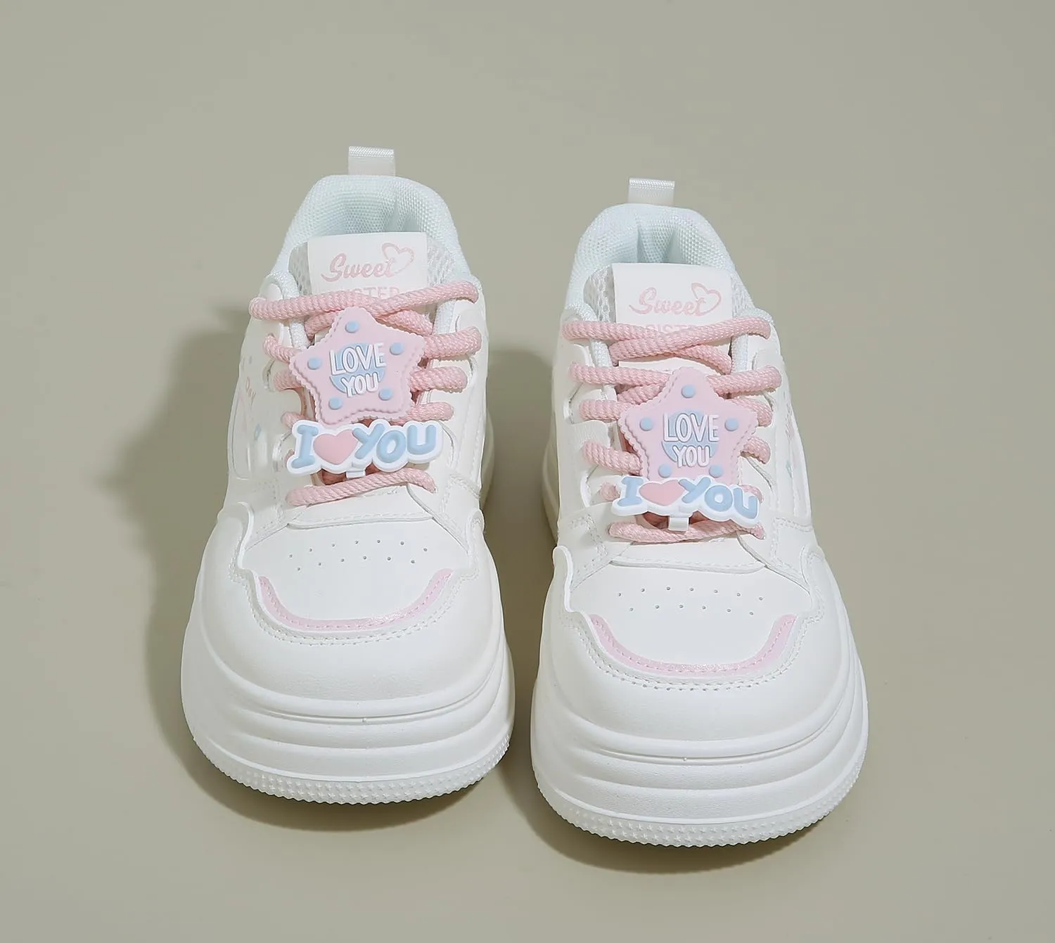 Women's Cute Platform Sneakers Y2K Lightweight Comfort Walking Casual Shoes Sport Work Campus