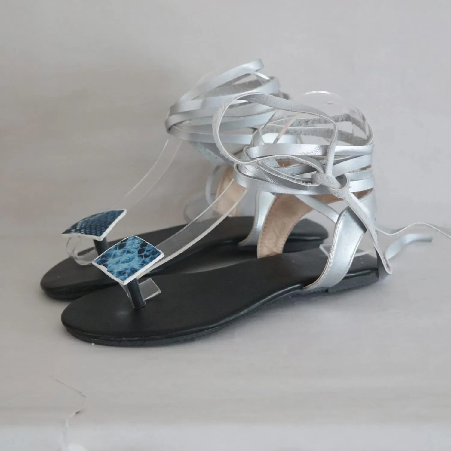 Women's Gladiator Roman Flat Sandals with Lace Up Strap Stylish Clip Toe Beach Sandales Summer Footwear Trendy Flats