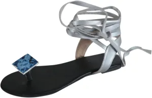 Women's Gladiator Roman Flat Sandals with Lace Up Strap Stylish Clip Toe Beach Sandales Summer Footwear Trendy Flats
