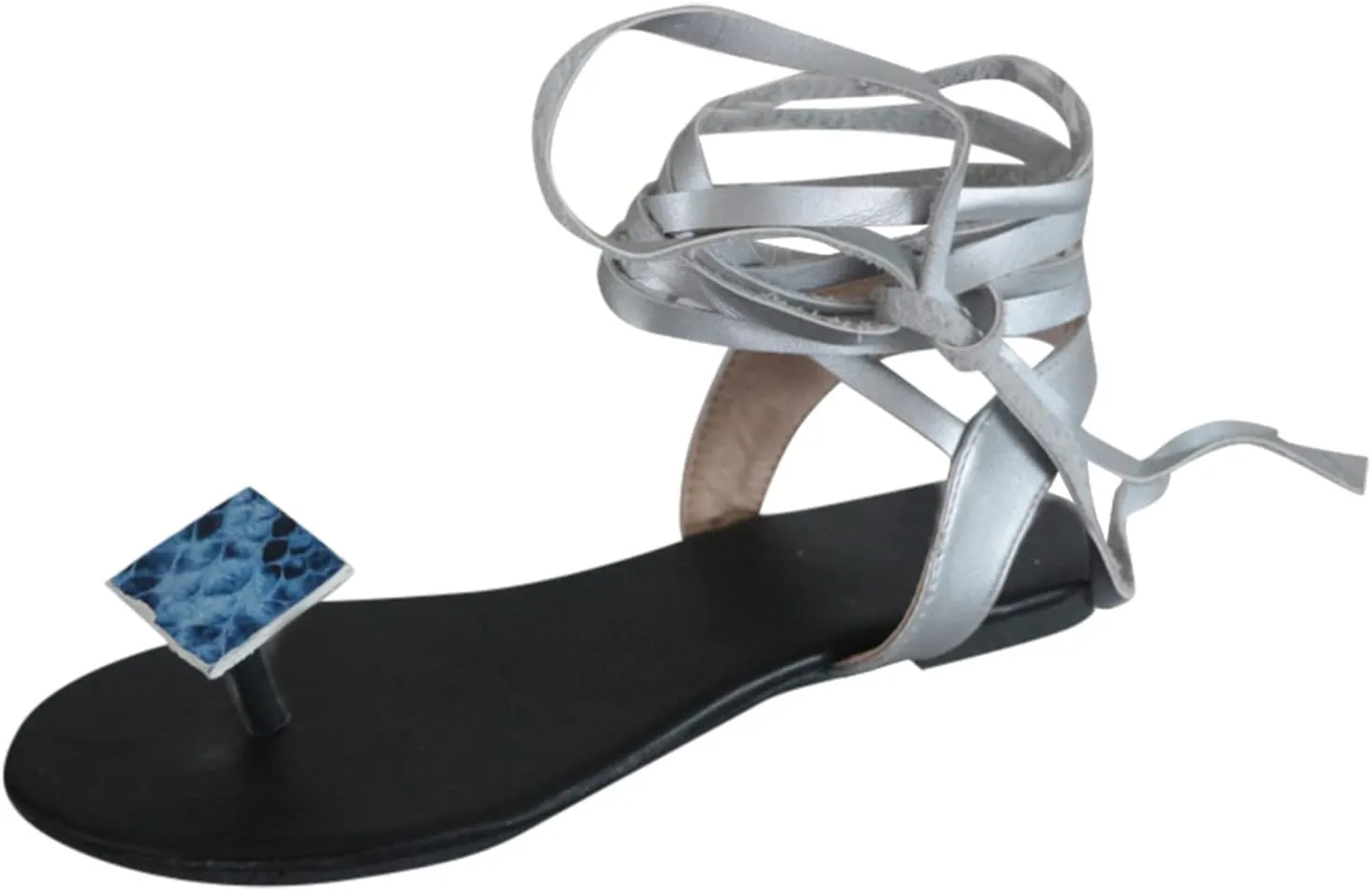 Women's Gladiator Roman Flat Sandals with Lace Up Strap Stylish Clip Toe Beach Sandales Summer Footwear Trendy Flats