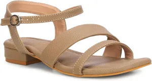 Women's Low Block Heeled Sandals | Comfortable Open Toe Strappy Fashion Sandal with Adjustable Ankle Strap for Casual, Party & Office