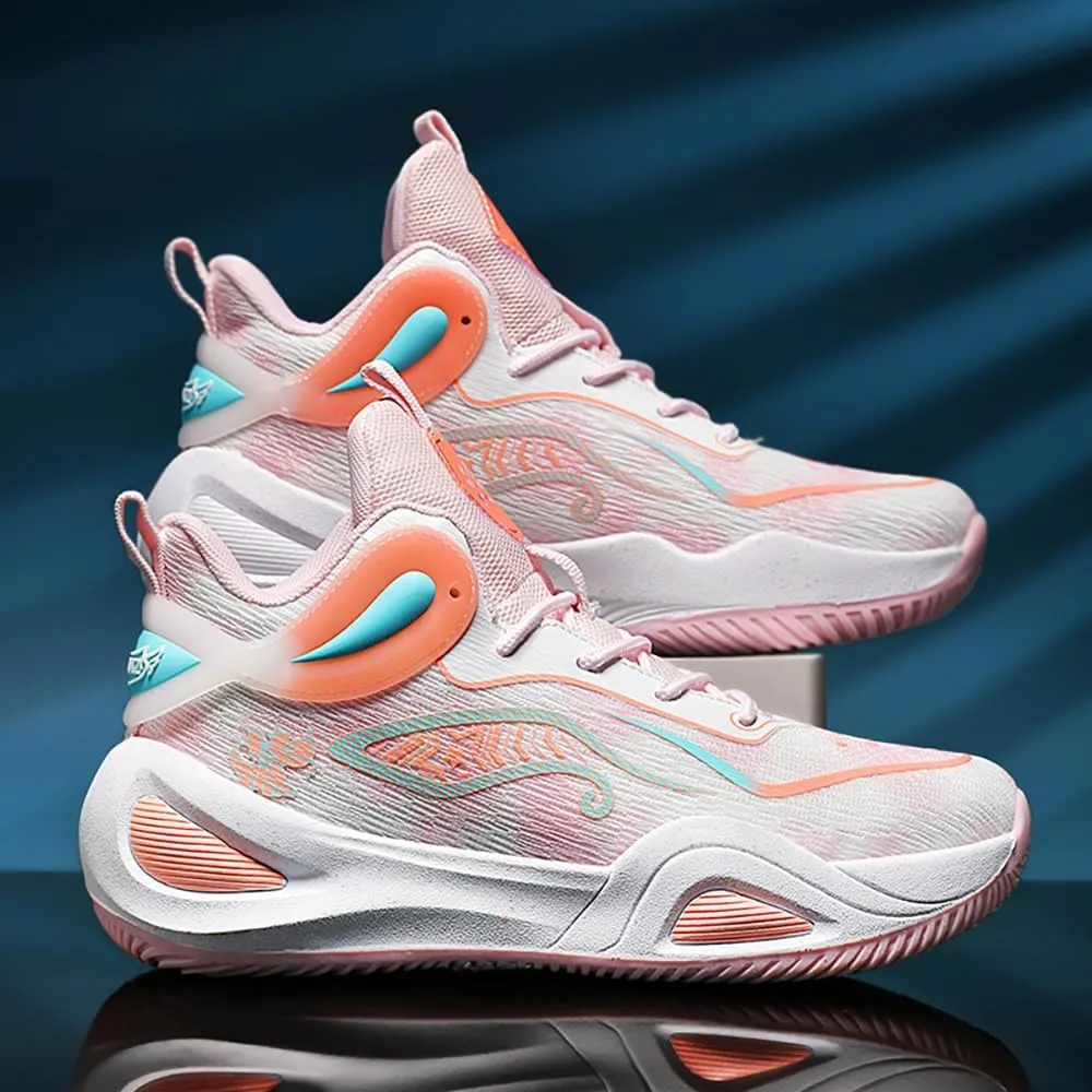 Womens Mens Basketball Shoes High Top Fashion Volleyball Sneakers Breathable Lace Up Non Slip Sport Outdoor Shoe for Unisex