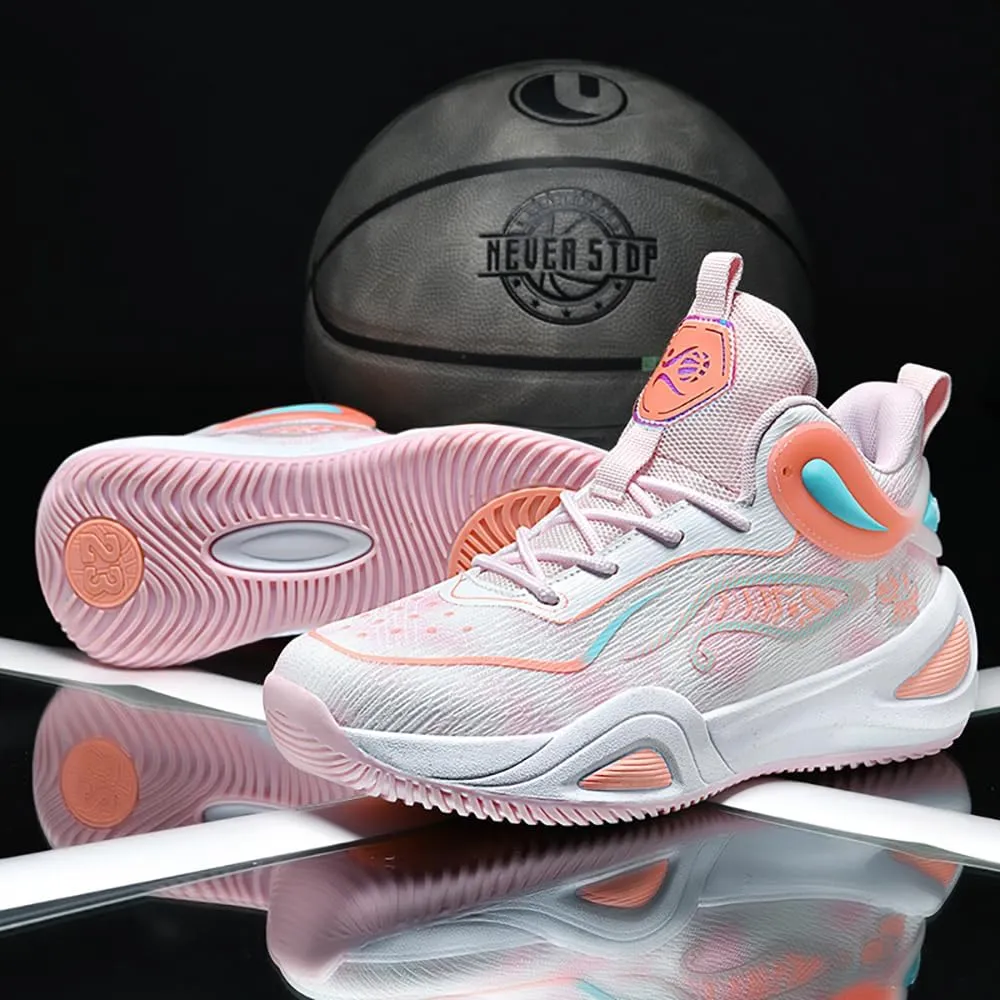 Womens Mens Basketball Shoes High Top Fashion Volleyball Sneakers Breathable Lace Up Non Slip Sport Outdoor Shoe for Unisex