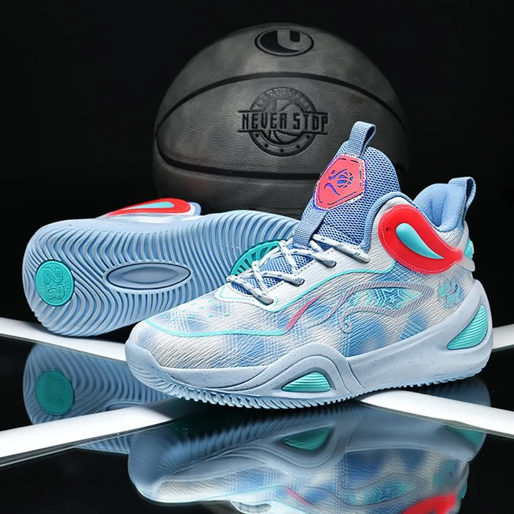 Womens Mens Basketball Shoes High Top Fashion Volleyball Sneakers Breathable Lace Up Non Slip Sport Outdoor Shoe for Unisex