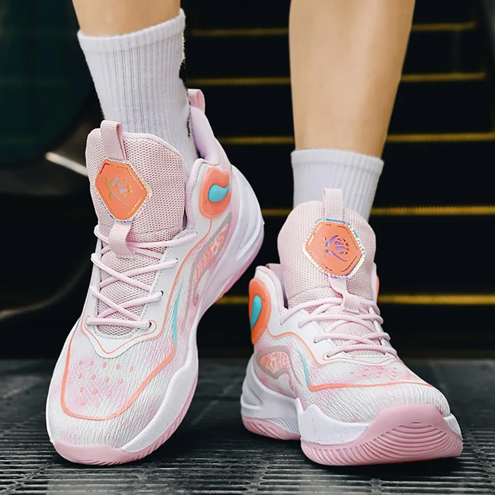 Womens Mens Basketball Shoes High Top Fashion Volleyball Sneakers Breathable Lace Up Non Slip Sport Outdoor Shoe for Unisex