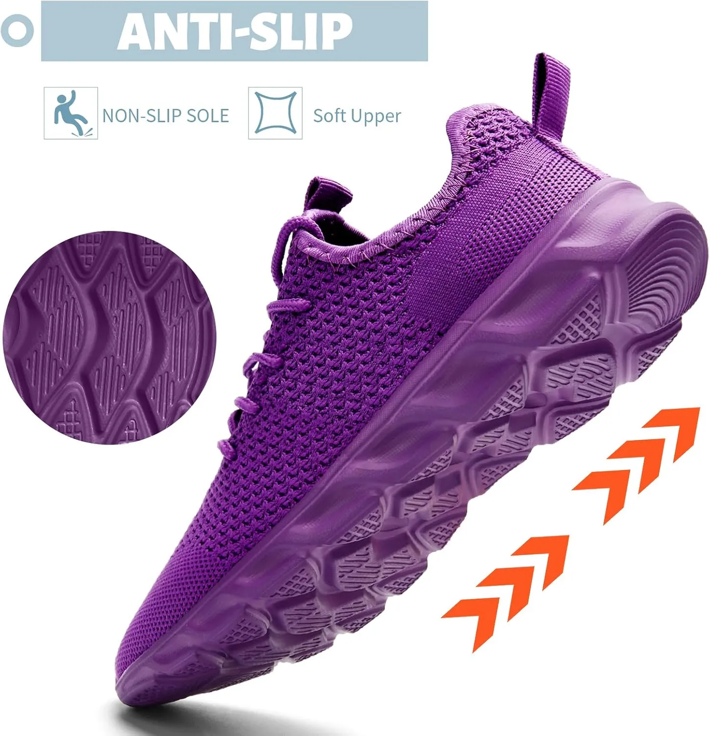 Womens Mens Running Shoes Tennis Sneakers Lightweight Gym Slip on Unisex Shoes Athletic Workout Walking Shoes