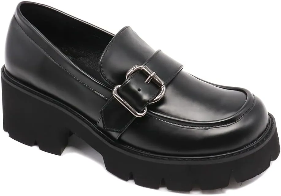 Women's Office Lady Oxfords Dress Platform high Heels Loafers Shoes