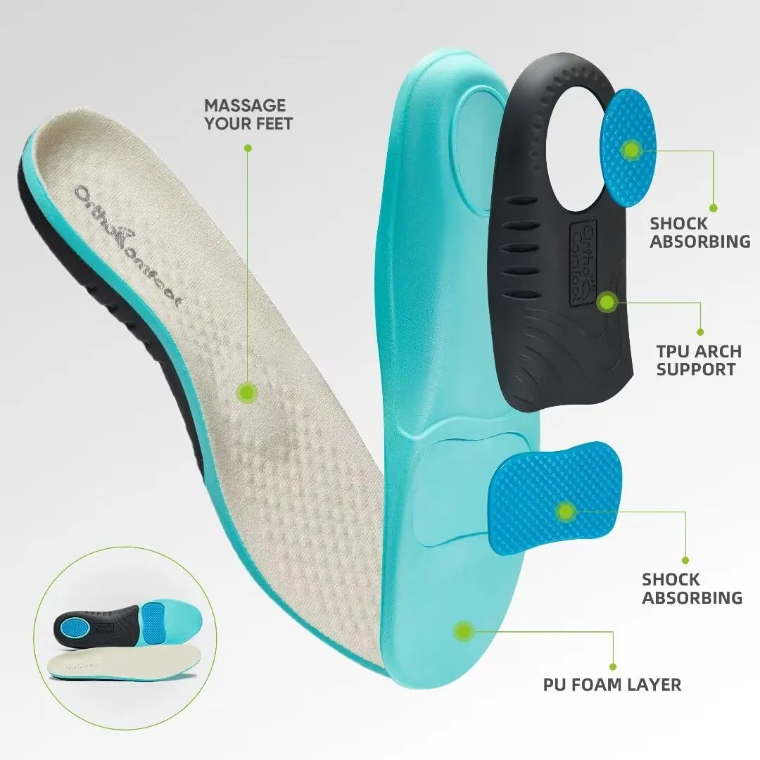 Women's Orthopedic Fashion Sneakers for Plantar Fasciitis: Flat Feet Supportive Cushioned Walking Shoes with Arch Support, Orthotic Soft Casual Sneakers for Ankle and Foot Pain Relief