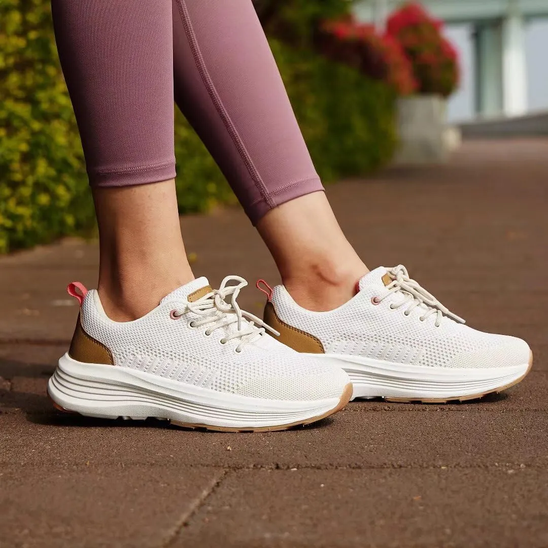 Women's Orthopedic Fashion Sneakers for Plantar Fasciitis: Flat Feet Supportive Cushioned Walking Shoes with Arch Support, Orthotic Soft Casual Sneakers for Ankle and Foot Pain Relief