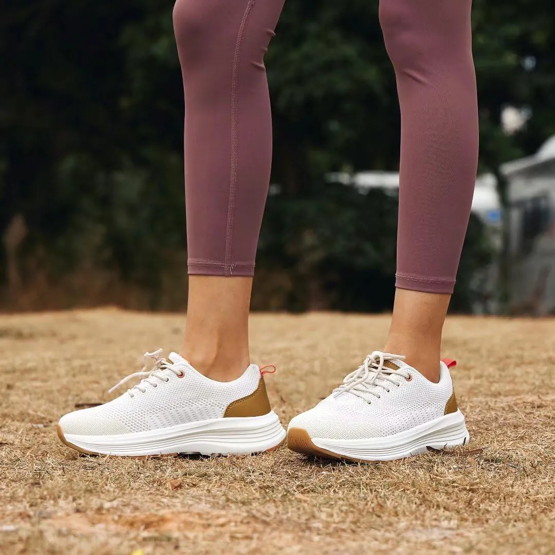 Women's Orthopedic Fashion Sneakers for Plantar Fasciitis: Flat Feet Supportive Cushioned Walking Shoes with Arch Support, Orthotic Soft Casual Sneakers for Ankle and Foot Pain Relief