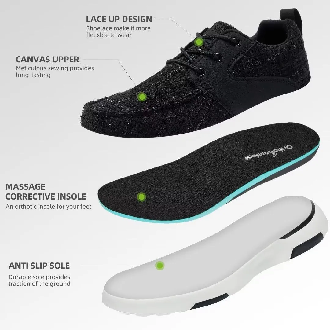 Women's Orthopedic Walking Shoes with Arch Support: Comfortable Adjustable Fashion Sneakers for Plantar Fasciitis, Casual Cushioned Orthotic Athletic Shoes for Foot and Ankle Pain