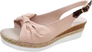 Women's Platform Wedges Sandals Open Toe Slingback Espadrilles Cute Slip-on High Heels with Adjustable Buckle Ankle Strap Summer Dressy Shoes Boho Casual Beach Comfortable Walking Sandals