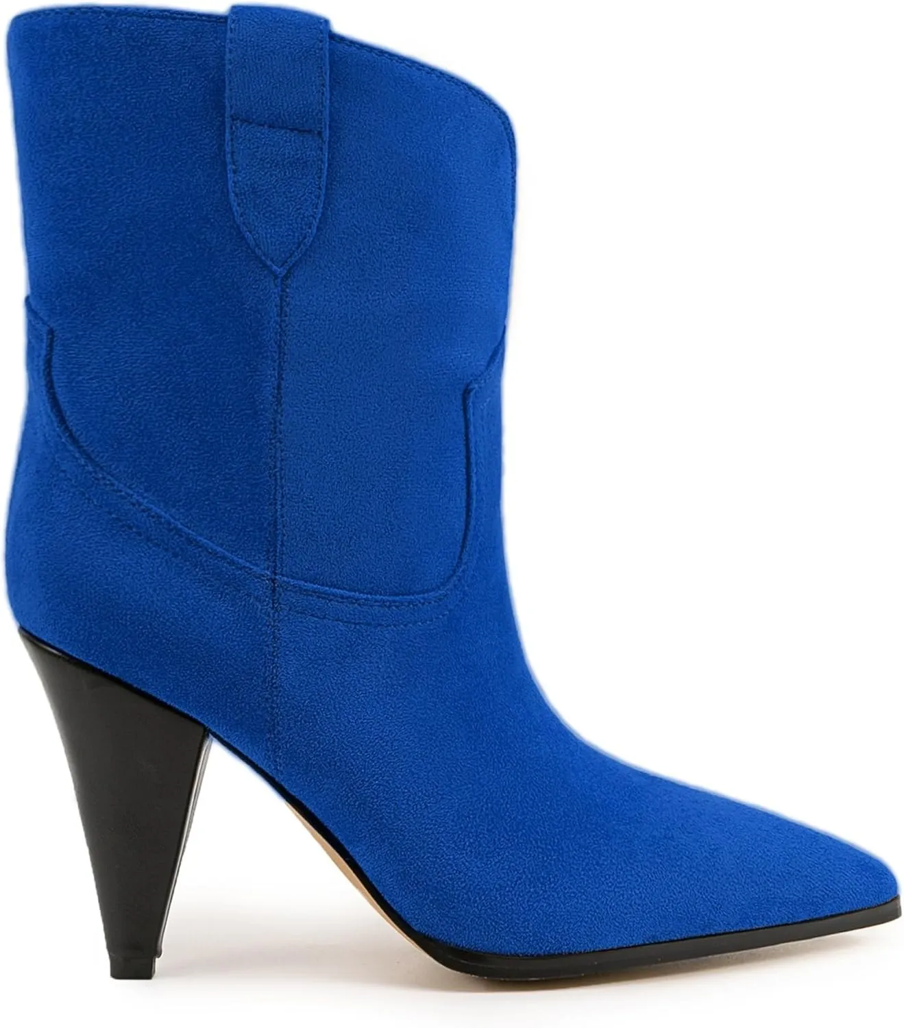 Women's Pointed Toe Ankle Boots High Heel Booties Fashion Dress Tapered Heels Suede Small Size Large Comfy Classic Elastic Relaxed Slouchy Warm Casual