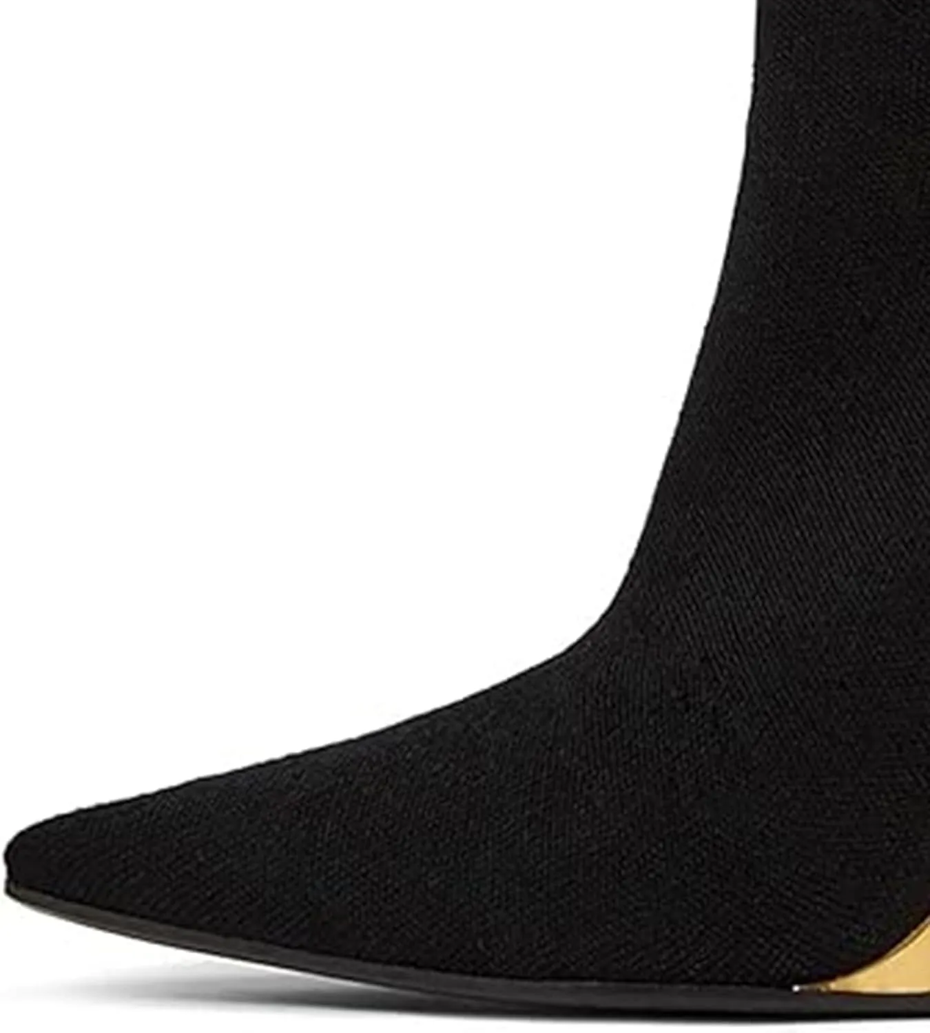 Women's Pointed Toe Side Zipper Ankle Boots Metallic Mirror Tiger Tooth High Heels