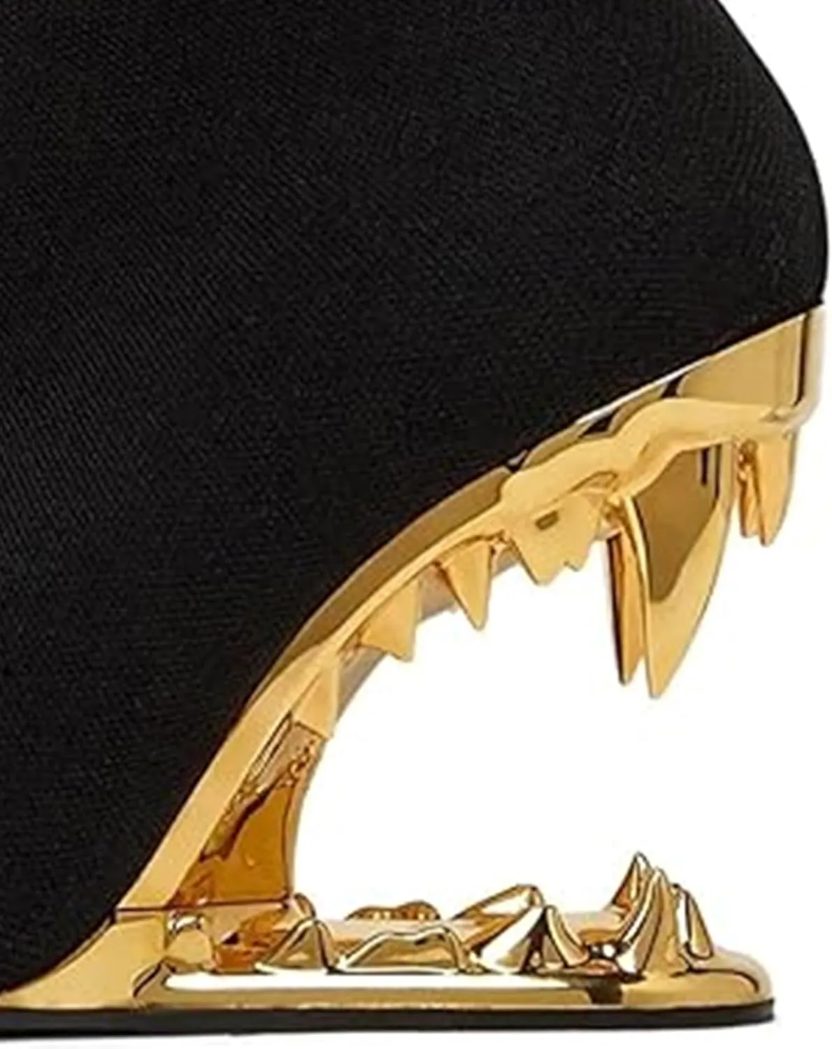 Women's Pointed Toe Side Zipper Ankle Boots Metallic Mirror Tiger Tooth High Heels