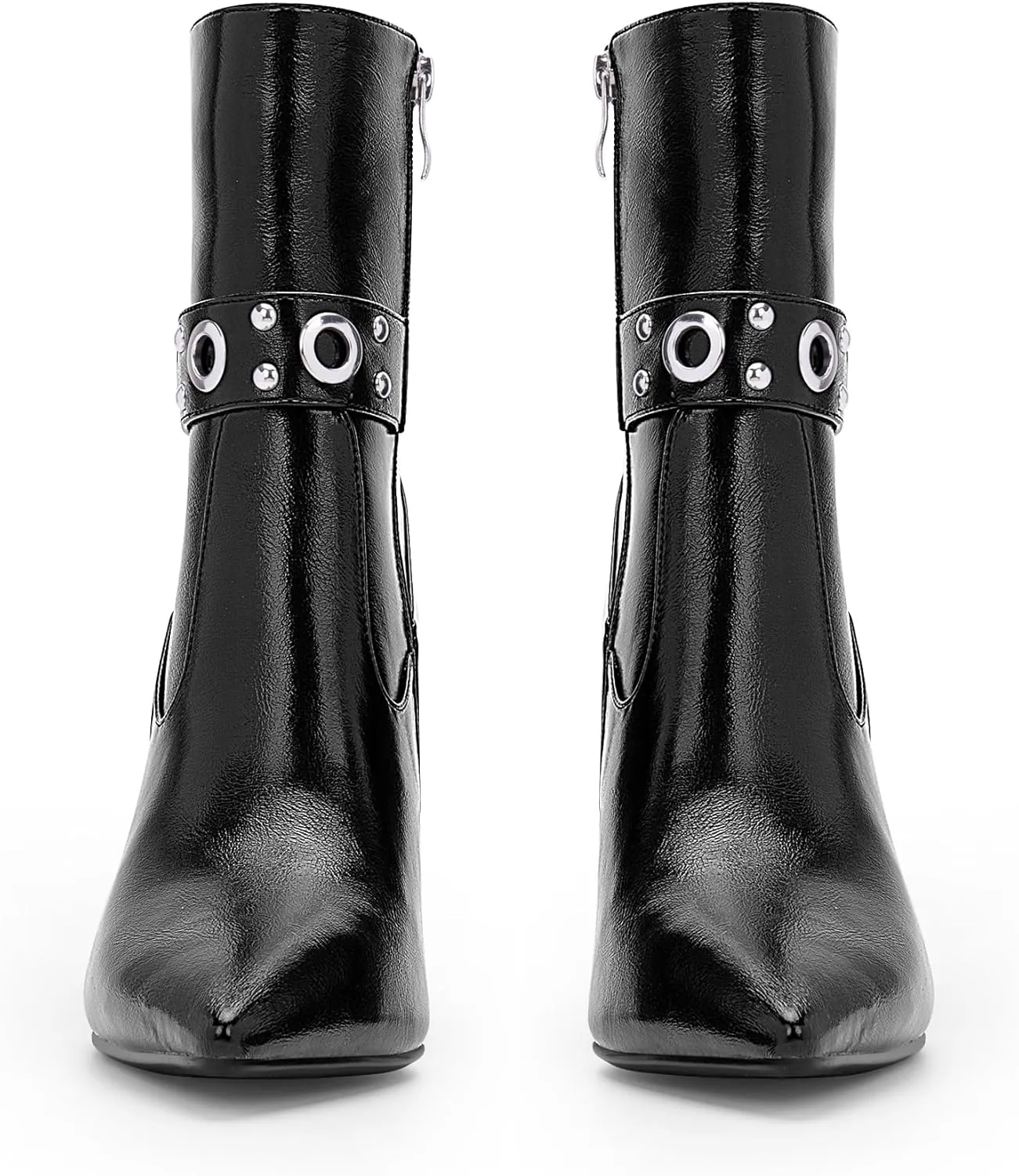 Women's Pointed Toe Stiletto High Heel Zipper Ankle Boots