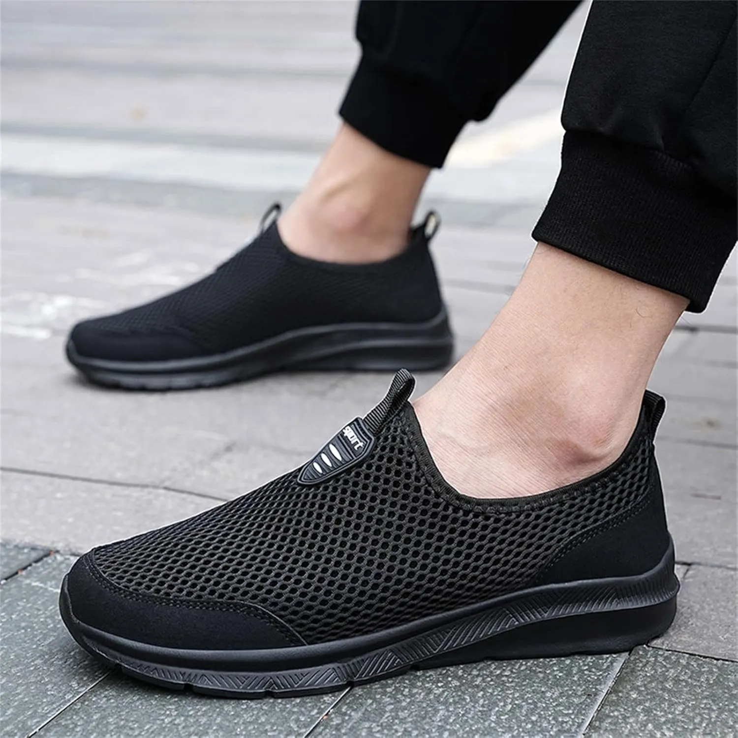 Womens Running Shoes Lightweight Tennis Shoes Non Slip Slip On Shoes Women Comfortable White Casual Shoes Wedge Sneakers Red Tennis Shoe Loafers Casual Slip On