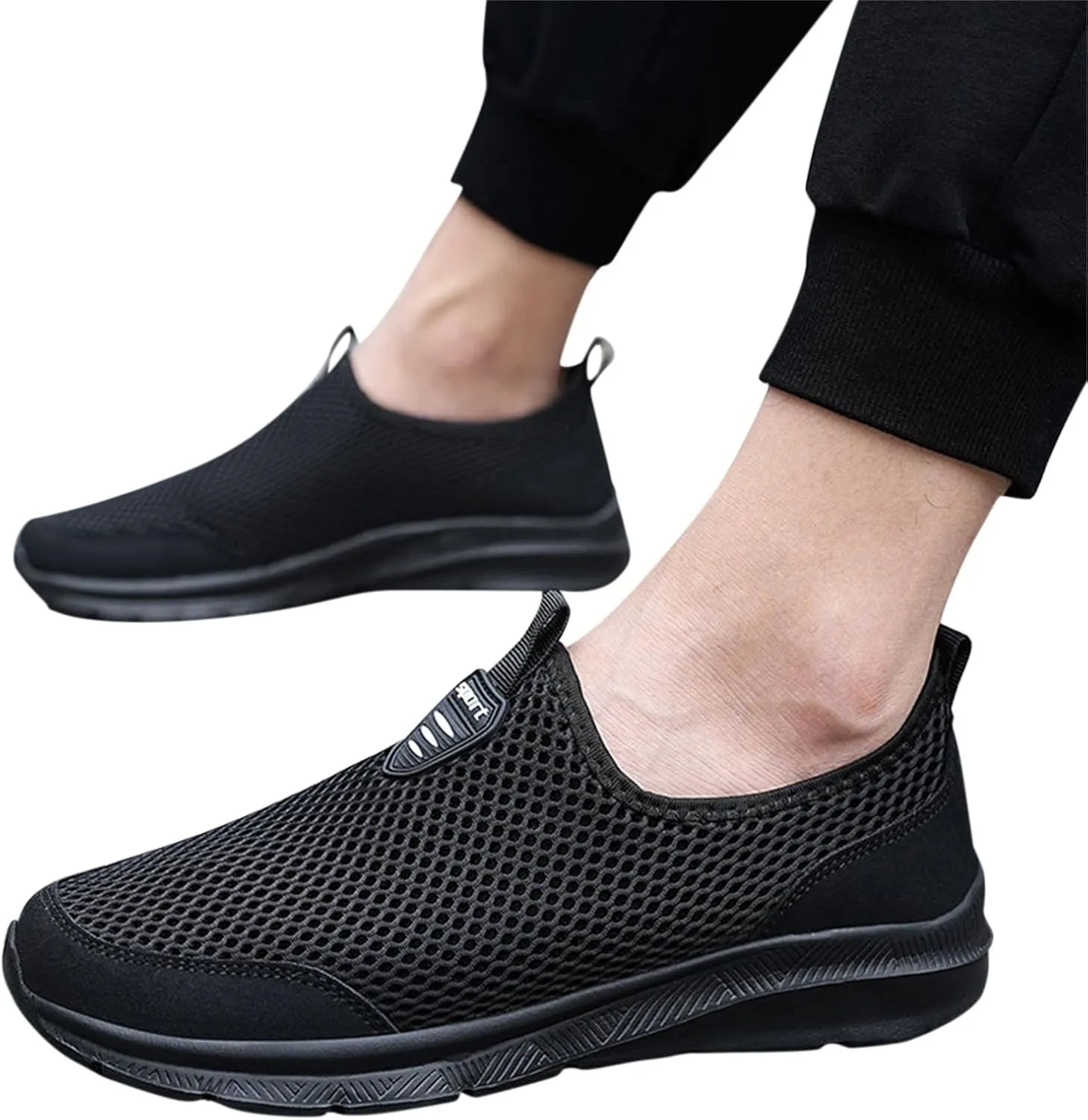 Womens Running Shoes Lightweight Tennis Shoes Non Slip Slip On Shoes Women Comfortable White Casual Shoes Wedge Sneakers Red Tennis Shoe Loafers Casual Slip On