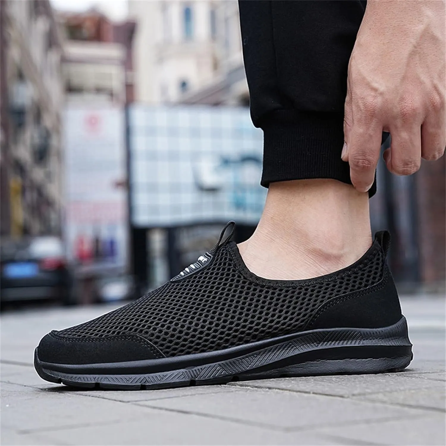 Womens Running Shoes Lightweight Tennis Shoes Non Slip Slip On Shoes Women Comfortable White Casual Shoes Wedge Sneakers Red Tennis Shoe Loafers Casual Slip On